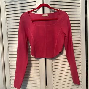 Long Sleeve Corset Sweater Top
